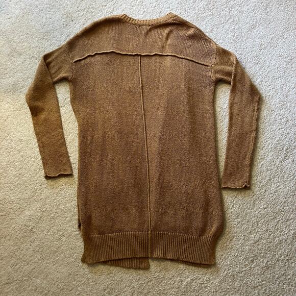 Brown long knit cardigan Silence + Noise cozycore preppy light academia twee - Picture 4 of 11